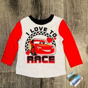 Disney Cars Lightning McQueen Toddler Boy Long Sleeve T-Shirt B5